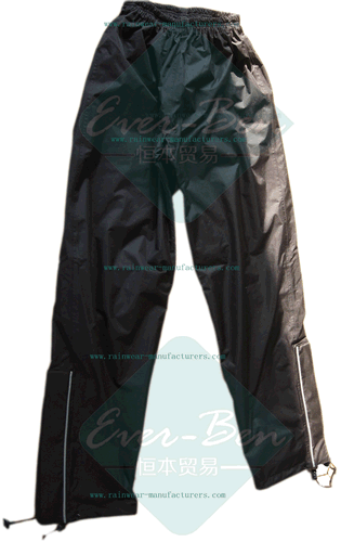 Black nylon pants for motorcycle